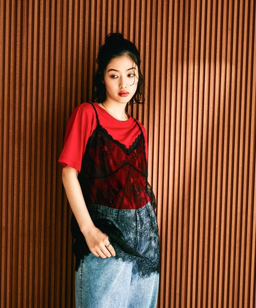 LEPSIM(レプシィム)の「総レースキャミソール 648050【KKfashion紹介アイテム】(キャミソール・レディース・オフホワイト/ブラック/ホワイト系その他/ブラック系その他・FREE)」の20枚目の写真