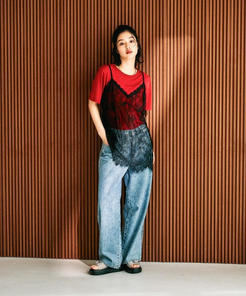 LEPSIM(レプシィム)の「総レースキャミソール 648050【KKfashion紹介アイテム】(キャミソール・レディース・オフホワイト/ブラック/ホワイト系その他/ブラック系その他・FREE)」の21枚目の写真