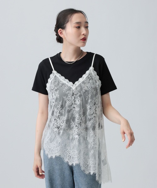 総レースキャミソール 648050【KKfashion紹介アイテム】（キャミソール
