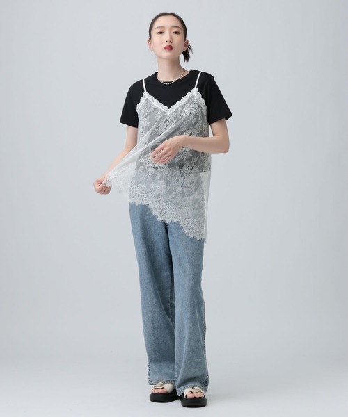 総レースキャミソール 648050【KKfashion紹介アイテム】（キャミソール