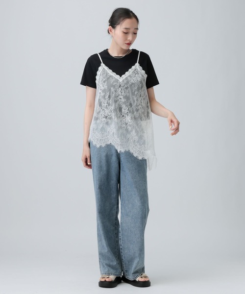 総レースキャミソール 648050【KKfashion紹介アイテム】（キャミソール
