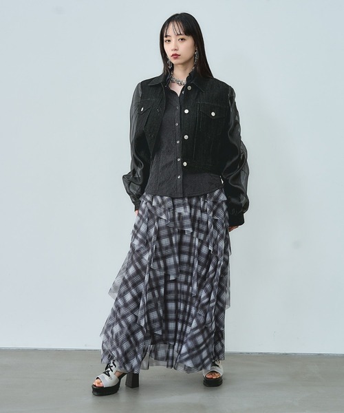 HARE（ハレ）の「カットレースシャツ(HARE)（シャツ/ブラウス・レディース・ブラック/スカイブルー・FREE）」の11枚目の写真