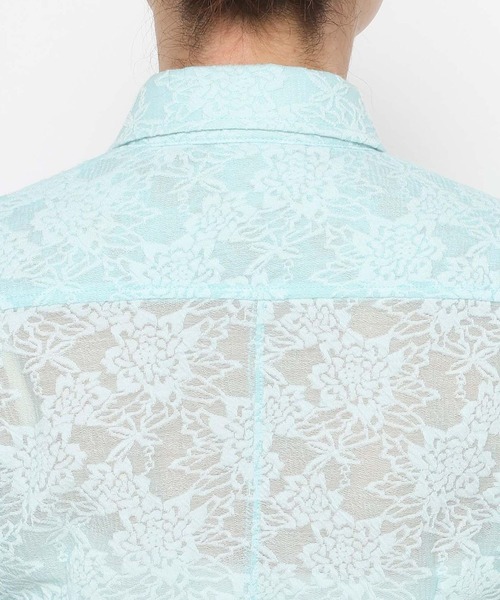 HARE（ハレ）の「カットレースシャツ(HARE)（シャツ/ブラウス・レディース・ブラック/スカイブルー・FREE）」の6枚目の写真