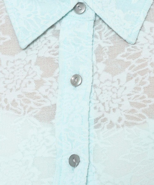 HARE（ハレ）の「カットレースシャツ(HARE)（シャツ/ブラウス・レディース・ブラック/スカイブルー・FREE）」の3枚目の写真