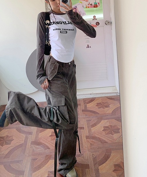 Songe(ソンジュ)の「ラグランロンT(Tシャツ/カットソー・レディース・ホワイト・S/M/L)」の7枚目の写真