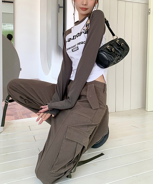 Songe(ソンジュ)の「ラグランロンT(Tシャツ/カットソー・レディース・ホワイト・S/M/L)」の8枚目の写真