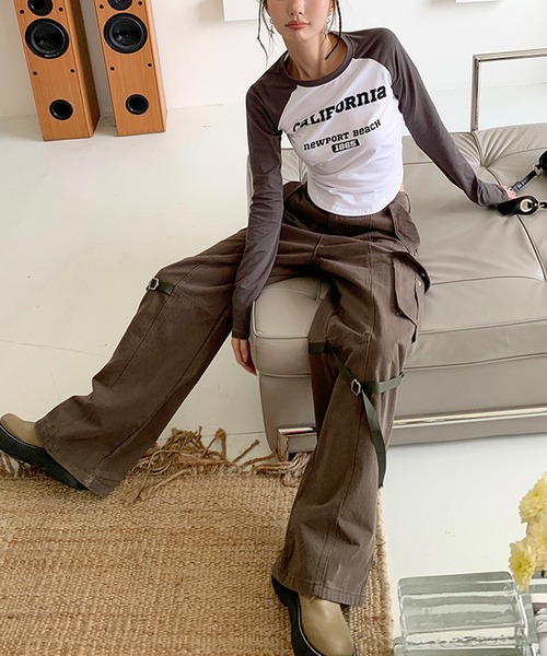 Songe(ソンジュ)の「ラグランロンT(Tシャツ/カットソー・レディース・ホワイト・S/M/L)」の9枚目の写真
