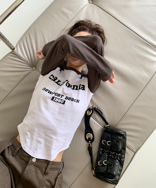 Songe(ソンジュ)の「ラグランロンT(Tシャツ/カットソー・レディース・ホワイト・S/M/L)」の10枚目の写真