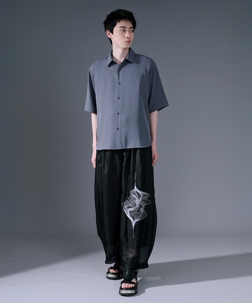 Ellno Loset(エルノロゼット)の「ノイズ刺繍シアーバルーンパンツ/SETUP対応(その他パンツ・メンズ・ブラック・X-SMALL/LARGE/SMALL/MEDIUM)」の9枚目の写真