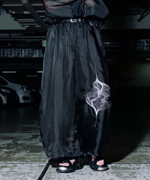 Ellno Loset(エルノロゼット)の「ノイズ刺繍シアーバルーンパンツ/SETUP対応(その他パンツ・メンズ・ブラック・X-SMALL/LARGE/SMALL/MEDIUM)」の20枚目の写真