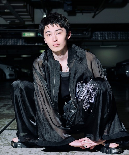 Ellno Loset(エルノロゼット)の「ノイズ刺繍シアーバルーンパンツ/SETUP対応(その他パンツ・メンズ・ブラック・X-SMALL/LARGE/SMALL/MEDIUM)」の6枚目の写真