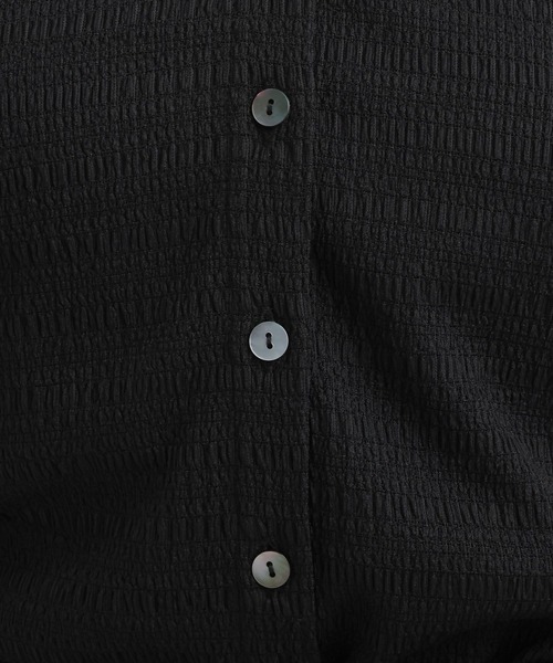 Andemiu（アンデミュウ）の「フクレジャガードVネックカーディガン653257（Tシャツ/カットソー・レディース・ブルー/オフホワイト/ブラック・FREE）」の10枚目の写真