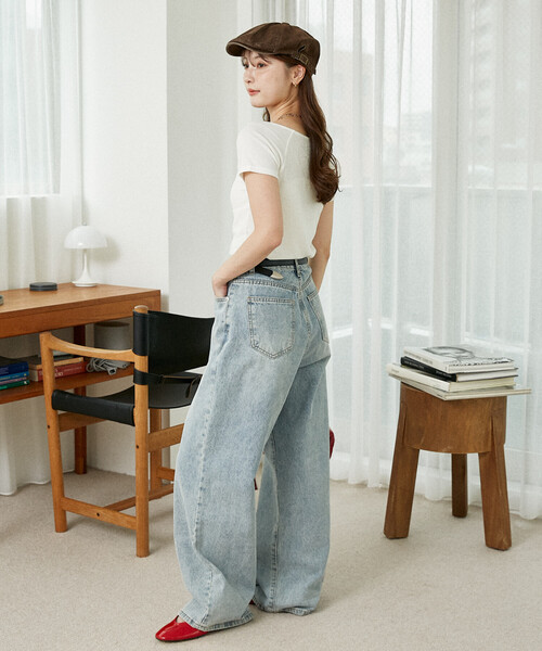 PUBLUX(パブリュクス)の「PUBLUX/パブリュクス レース ヘンリーネック カットソー 限定展開(Tシャツ/カットソー・レディース・ブラック/グレー/オフホワイト・フリ-)」の16枚目の写真
