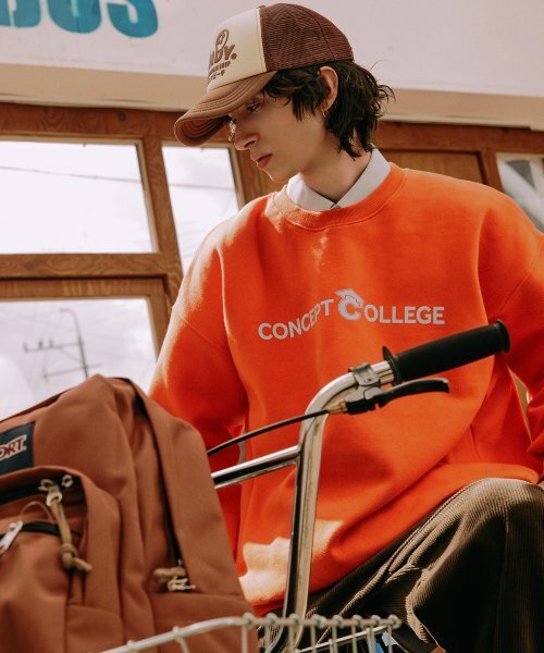 CONCEPTCOLLEGE（コンセプトカレッジ）の「ベーシックラインロゴオレンジスウェットシャツ[男女共用]（スウェット・レディース・その他・LARGE/MEDIUM）」の5枚目の写真