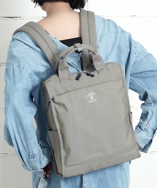 anello(アネロ)の「"02"≪anello GRANDE≫CABIN/キャビン 10ポケット/13L トート型 リュック(バックパック/リュック・レディース・ネイビー/ダークグレー/グレイッシュベージュ/ブラック・ONE SIZE)」の3枚目の写真