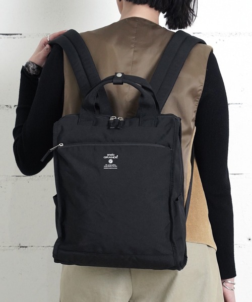 anello(アネロ)の「"02"≪anello GRANDE≫CABIN/キャビン 10ポケット/13L トート型 リュック(バックパック/リュック・レディース・ネイビー/ダークグレー/グレイッシュベージュ/ブラック・ONE SIZE)」の1枚目の写真