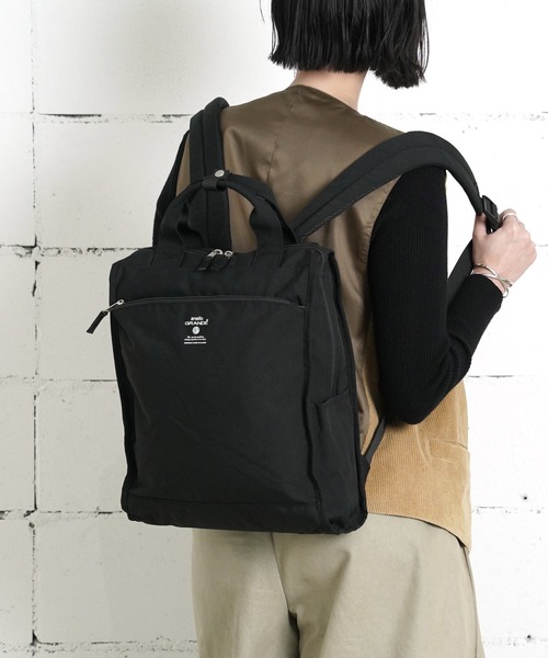 anello(アネロ)の「"02"≪anello GRANDE≫CABIN/キャビン 10ポケット/13L トート型 リュック(バックパック/リュック・レディース・ネイビー/ダークグレー/グレイッシュベージュ/ブラック・ONE SIZE)」の6枚目の写真