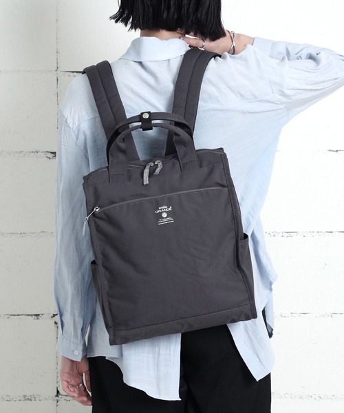 anello(アネロ)の「"02"≪anello GRANDE≫CABIN/キャビン 10ポケット/13L トート型 リュック(バックパック/リュック・レディース・ネイビー/ダークグレー/グレイッシュベージュ/ブラック・ONE SIZE)」の8枚目の写真