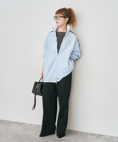 Spick & Span(スピックアンドスパン)の「ADIDAS / アディダス TEAMGEIST 2.0 TRACKTOP(ブルゾン・レディース・ホワイト/エメラルドブルー・MEDIUM)」の4枚目の写真