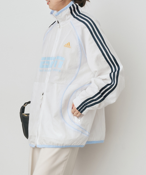 Spick & Span(スピックアンドスパン)の「ADIDAS / アディダス TEAMGEIST 2.0 TRACKTOP(ブルゾン・レディース・ホワイト/エメラルドブルー・MEDIUM)」の6枚目の写真