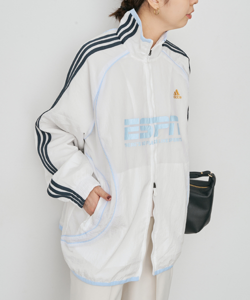 Spick & Span(スピックアンドスパン)の「ADIDAS / アディダス TEAMGEIST 2.0 TRACKTOP(ブルゾン・レディース・ホワイト/エメラルドブルー・MEDIUM)」の7枚目の写真