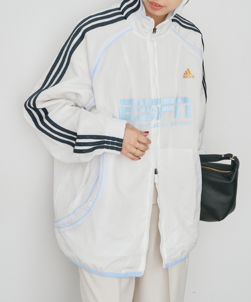 Spick & Span(スピックアンドスパン)の「ADIDAS / アディダス TEAMGEIST 2.0 TRACKTOP(ブルゾン・レディース・ホワイト/エメラルドブルー・MEDIUM)」の8枚目の写真