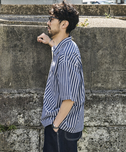 RED KAP（レッドキャップ）の「RED KAP/レッドキャップ 別注 リラックスフィット ハーフジップ ワンポイントロゴ 半袖ワークシャツ/チェック/ストライプ（シャツ/ブラウス・メンズ・その他15/その他9/その他16/ブルー/その他13・MEDIUM/LARGE）」の18枚目の写真