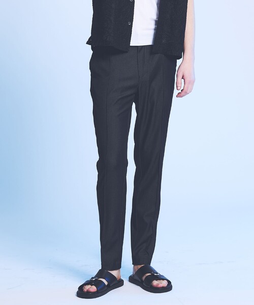 5351 POUR LES HOMMES(ゴーサンゴーイチプールオム)の「【デニムライク】 ストレッチ テーパードスラックス(スラックス・メンズ・インディゴブルー/ブラック・44/50/48/46)」の2枚目の写真