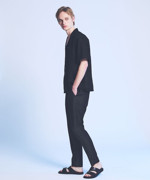 5351 POUR LES HOMMES(ゴーサンゴーイチプールオム)の「【デニムライク】 ストレッチ テーパードスラックス(スラックス・メンズ・インディゴブルー/ブラック・44/50/48/46)」の3枚目の写真