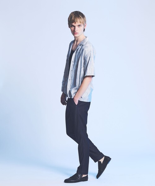 5351 POUR LES HOMMES(ゴーサンゴーイチプールオム)の「【デニムライク】 ストレッチ テーパードスラックス(スラックス・メンズ・インディゴブルー/ブラック・44/50/48/46)」の15枚目の写真