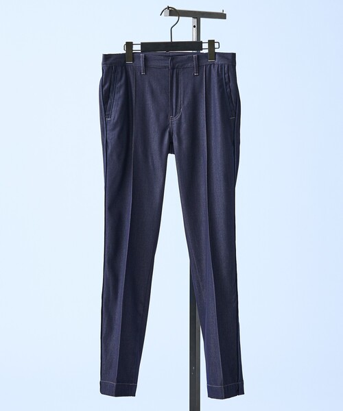 5351 POUR LES HOMMES(ゴーサンゴーイチプールオム)の「【デニムライク】 ストレッチ テーパードスラックス(スラックス・メンズ・インディゴブルー/ブラック・44/50/48/46)」の19枚目の写真