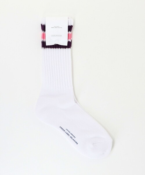 green label relaxing（グリーンレーベルリラクシング）の「GLR ルーズ ソックス（ソックス/靴下・メンズ・ブラック/ダークブラウン/オフホワイト/パープル/オレンジ/ダークグレー・FREE）」の5枚目の写真