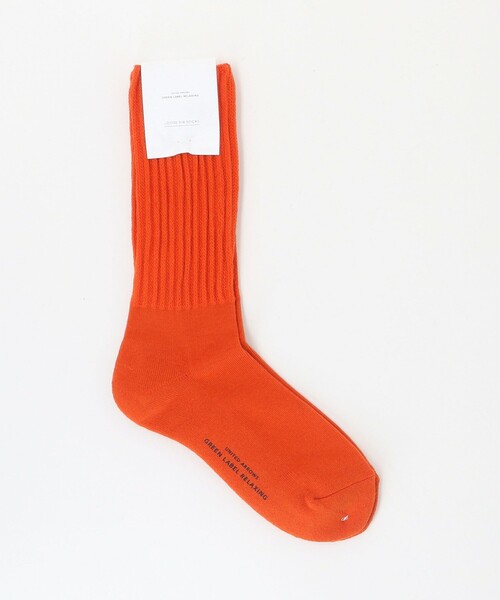 green label relaxing（グリーンレーベルリラクシング）の「GLR ルーズ ソックス（ソックス/靴下・メンズ・ブラック/ダークブラウン/オフホワイト/パープル/オレンジ/ダークグレー・FREE）」の6枚目の写真