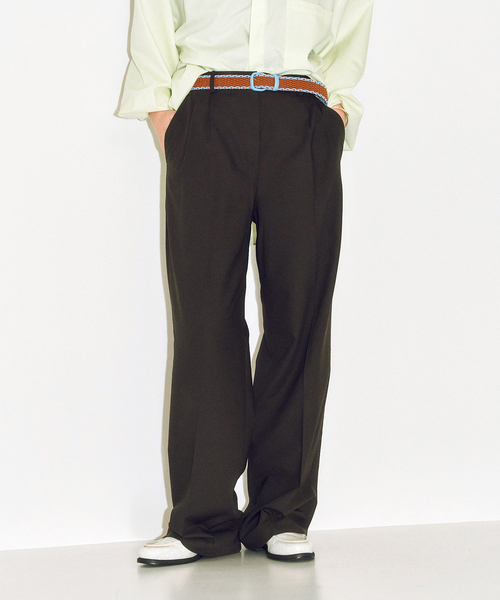 BERNARD ZINS（ベルナルドザンス）の「BERNARD ZINS SAND 95038：パンツ（スラックス・レディース・カーキ/チャコールグレー/ブラウン・38/36）」の2枚目の写真