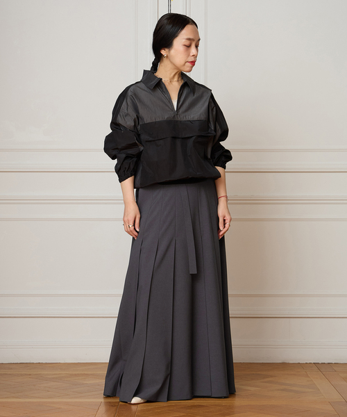 IENA LA BOUCLE(イエナラブークル)の「IENA LA BOUCLE プリーツマキシスカート(スカート・レディース・チャコールグレー・38/36)」の8枚目の写真