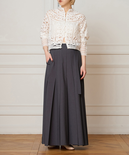 IENA LA BOUCLE(イエナラブークル)の「IENA LA BOUCLE プリーツマキシスカート(スカート・レディース・チャコールグレー・38/36)」の2枚目の写真