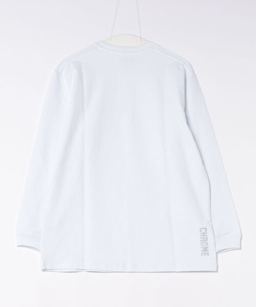CHROME(クローム)の「【ムラサキスポーツ限定】CHROME/クローム 長袖 Tシャツ ロンT ロゴ ワンポイント UVカット 接触冷感 吸水拡散 遮熱 JP283WH(Tシャツ/カットソー・メンズ・ホワイト・L/XL/M)」の2枚目の写真