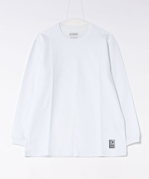 CHROME(クローム)の「【ムラサキスポーツ限定】CHROME/クローム 長袖 Tシャツ ロンT ロゴ ワンポイント UVカット 接触冷感 吸水拡散 遮熱 JP283WH(Tシャツ/カットソー・メンズ・ホワイト・L/XL/M)」の3枚目の写真