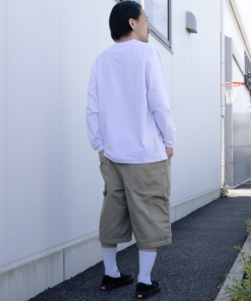 CHROME(クローム)の「【ムラサキスポーツ限定】CHROME/クローム 長袖 Tシャツ ロンT ロゴ ワンポイント UVカット 接触冷感 吸水拡散 遮熱 JP283WH(Tシャツ/カットソー・メンズ・ホワイト・L/XL/M)」の8枚目の写真