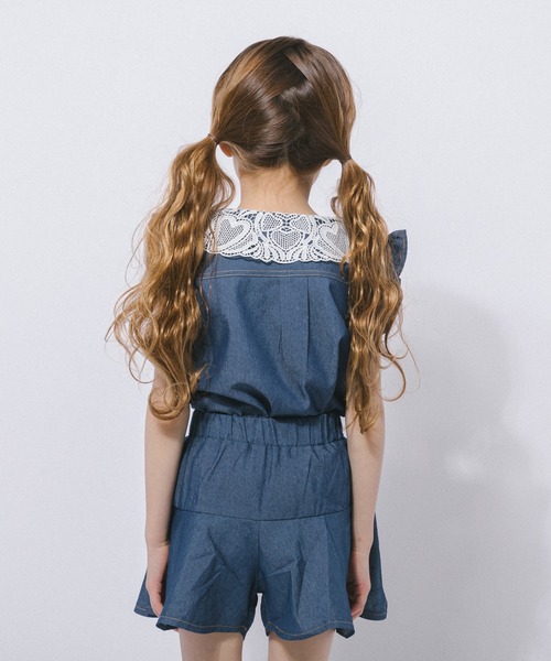 URBAN CHERRY(アーバンチェリー)の「フリルカラーデザイントップス+フレアショートパンツ(Tシャツ/カットソー・キッズ・ブルー/ネイビー・110cm/120cm/130cm/140cm/150cm)」の20枚目の写真