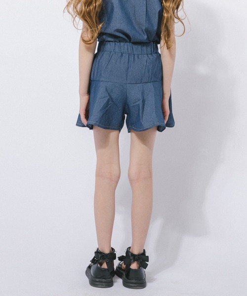 URBAN CHERRY(アーバンチェリー)の「フリルカラーデザイントップス+フレアショートパンツ(Tシャツ/カットソー・キッズ・ブルー/ネイビー・110cm/120cm/130cm/140cm/150cm)」の17枚目の写真