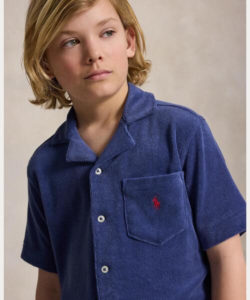 POLO RALPH LAUREN CHILDRENSWEAR(ポロ ラルフ ローレン チルドレンズウェア)の「テリー キャンプ シャツ(シャツ/ブラウス・キッズ・ネイビー系1・L/M/S/XL)」の4枚目の写真