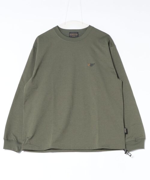 PENDLETON(ペンドルトン)の「【PENDLETON/ペンドルトン】PWM LS カリキュロMDJSY Tee/ドローコード付き吸汗速乾・軽量・ドライタッチ長袖ロンT(Tシャツ/カットソー・レディース・オフホワイト/カーキ/ブラック・MEDIUM)」の8枚目の写真