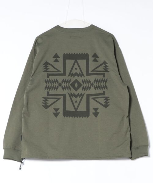 PENDLETON(ペンドルトン)の「【PENDLETON/ペンドルトン】PWM LS カリキュロMDJSY Tee/ドローコード付き吸汗速乾・軽量・ドライタッチ長袖ロンT(Tシャツ/カットソー・レディース・オフホワイト/カーキ/ブラック・MEDIUM)」の7枚目の写真