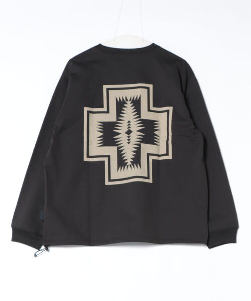 PENDLETON(ペンドルトン)の「【PENDLETON/ペンドルトン】PWM LS カリキュロMDJSY Tee/ドローコード付き吸汗速乾・軽量・ドライタッチ長袖ロンT(Tシャツ/カットソー・レディース・オフホワイト/カーキ/ブラック・MEDIUM)」の6枚目の写真