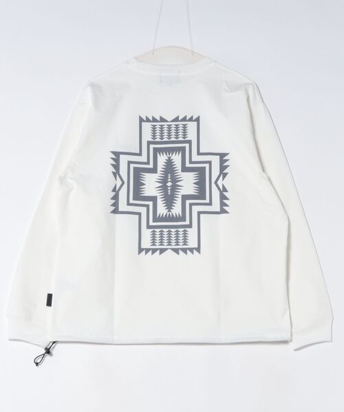 PENDLETON(ペンドルトン)の「【PENDLETON/ペンドルトン】PWM LS カリキュロMDJSY Tee/ドローコード付き吸汗速乾・軽量・ドライタッチ長袖ロンT(Tシャツ/カットソー・レディース・オフホワイト/カーキ/ブラック・MEDIUM)」の5枚目の写真