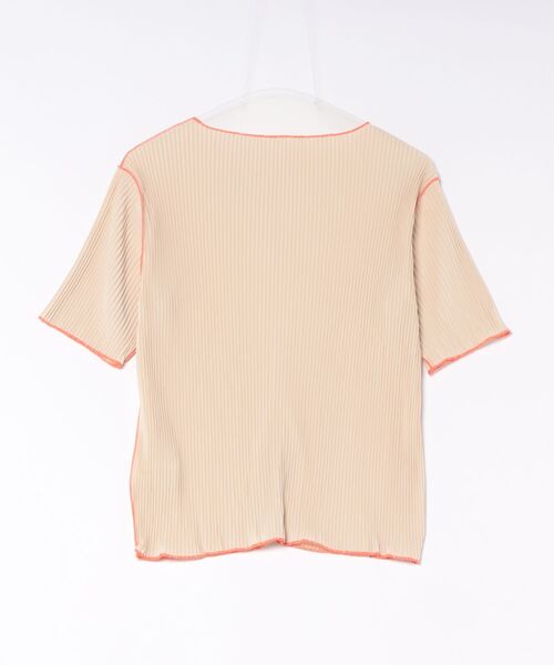 Sawa a la mode(サワアラモード)の「配色メロープリーツ半袖トップス(Tシャツ/カットソー・レディース・チャコールグレー/アイボリー/ネイビー・FREE)」の4枚目の写真