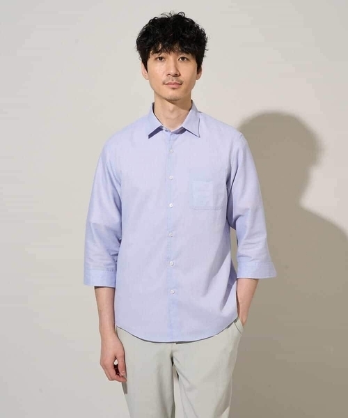 a.v.v(アーヴェヴェ)の「累計15,000枚販売!リネン混シャツ【接触冷感 / 速乾/ストレッチ / イージーケア / 洗濯機で洗える】(シャツ/ブラウス・メンズ・ネイビー/ブルー/オレンジ/ライラック/ピンク・44/50/48/46/52)」の11枚目の写真