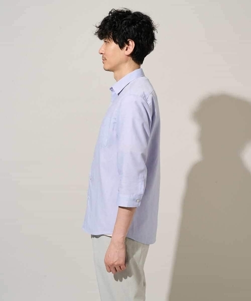 a.v.v(アーヴェヴェ)の「累計15,000枚販売!リネン混シャツ【接触冷感 / 速乾/ストレッチ / イージーケア / 洗濯機で洗える】(シャツ/ブラウス・メンズ・ネイビー/ブルー/オレンジ/ライラック/ピンク・44/50/48/46/52)」の12枚目の写真