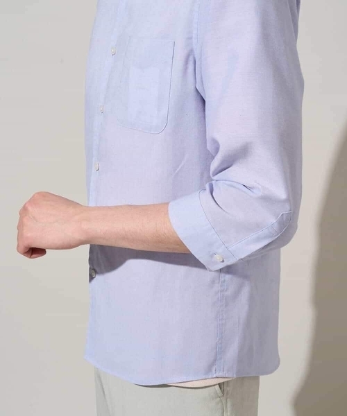 a.v.v(アーヴェヴェ)の「累計15,000枚販売!リネン混シャツ【接触冷感 / 速乾/ストレッチ / イージーケア / 洗濯機で洗える】(シャツ/ブラウス・メンズ・ネイビー/ブルー/オレンジ/ライラック/ピンク・44/50/48/46/52)」の15枚目の写真